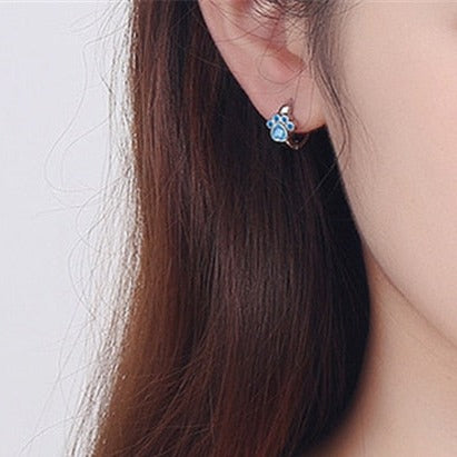 Cat Paw Zircon Earring-Catonomy-Catonomy
