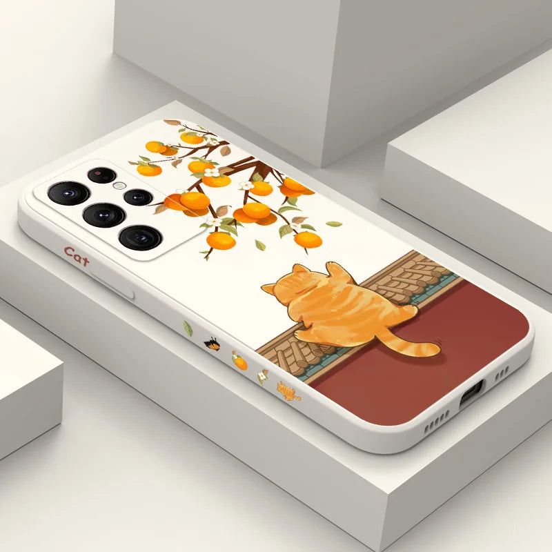Climbing Cat And Rabbit Phone Case For Samsung Galaxy-Catonomy-Catonomy