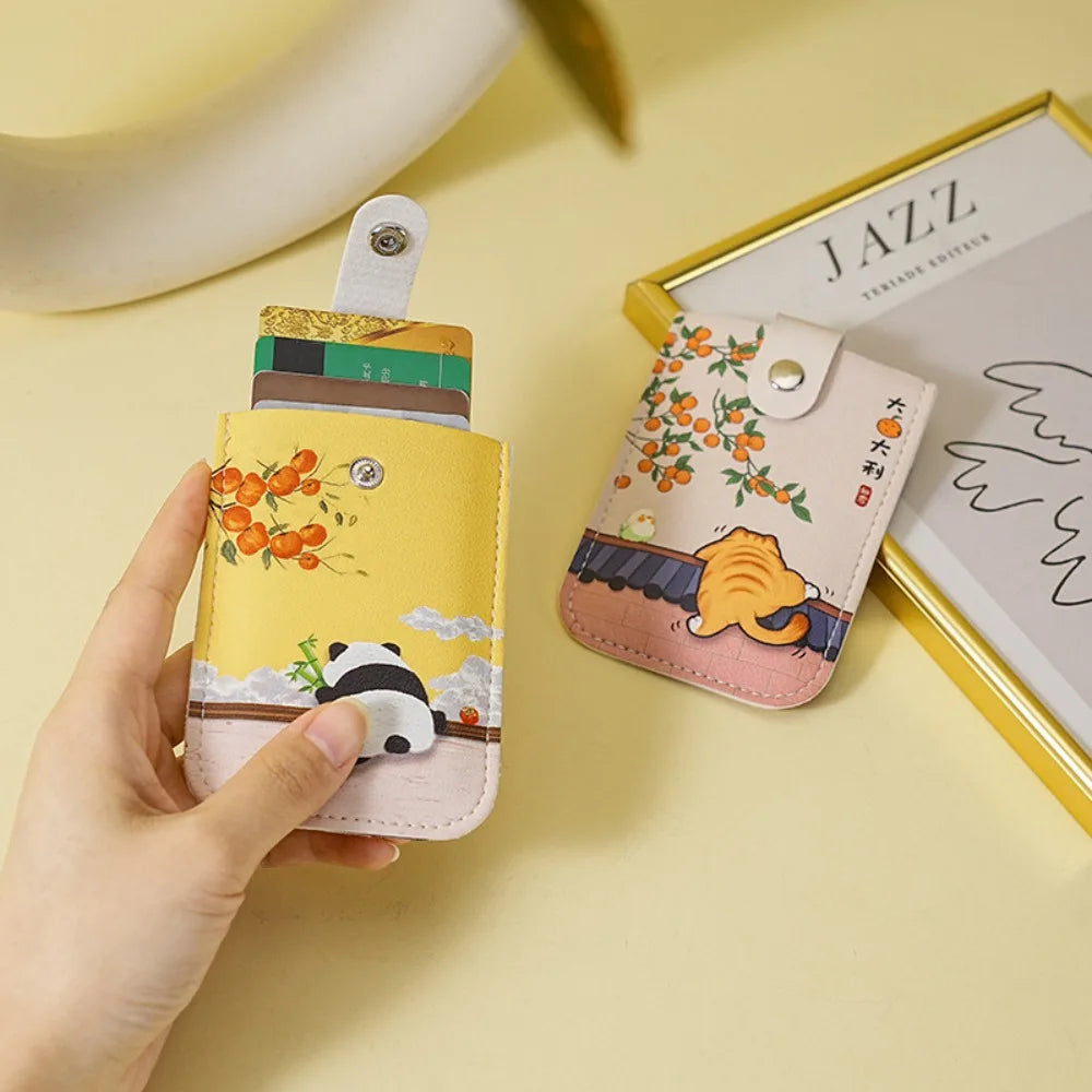 Cute Animals Laminated Concealed Mini Pull-Out Card Wallet-Catonomy-Catonomy