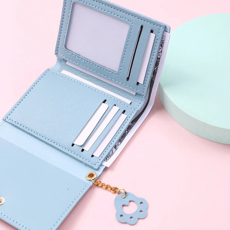 Cute Cat with Paw Zipper Fashion Women's Wallet-Catonomy-Catonomy