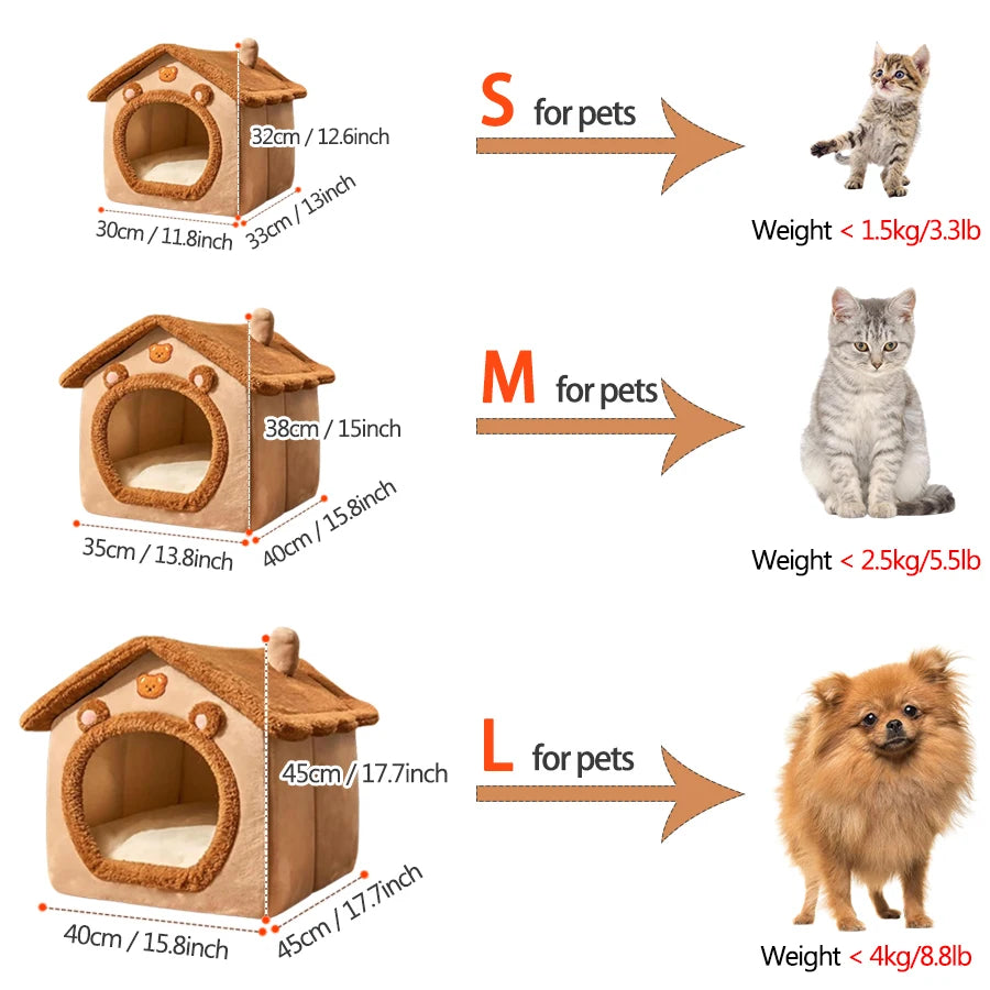 Cute Hut Shaped Foldable Cat House-Catonomy-Catonomy