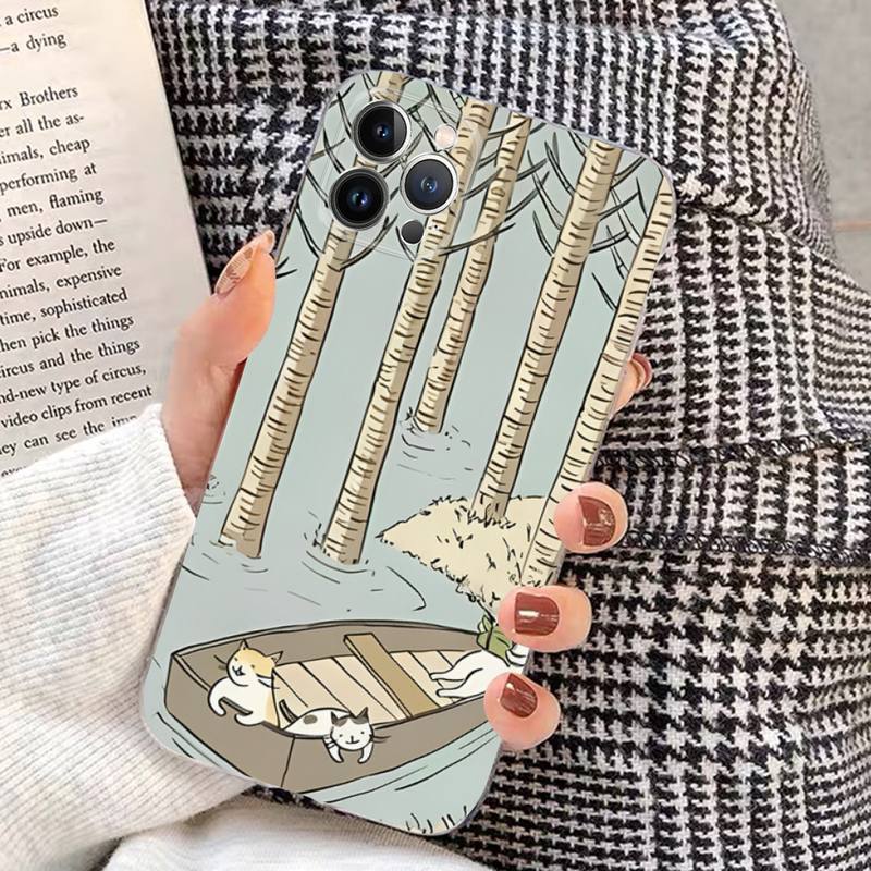 Cute Playful Cat Cartoon iPhone Case-Catonomy-Cats in a Boat-For iPhone 14 Promax-Catonomy