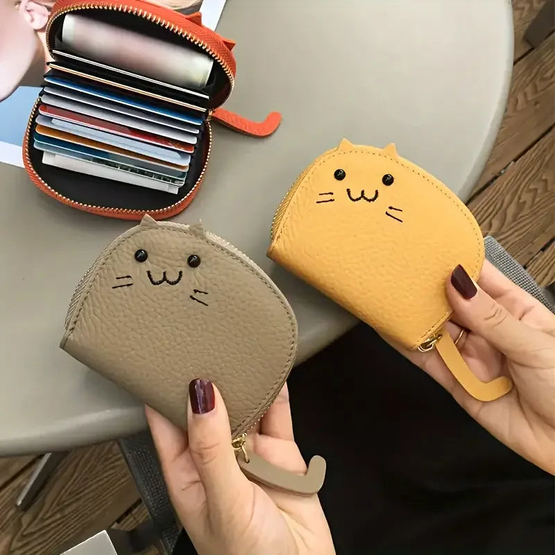 Cartoon Cat shaped Faux Leather Fashion Wallet-Catonomy-Catonomy