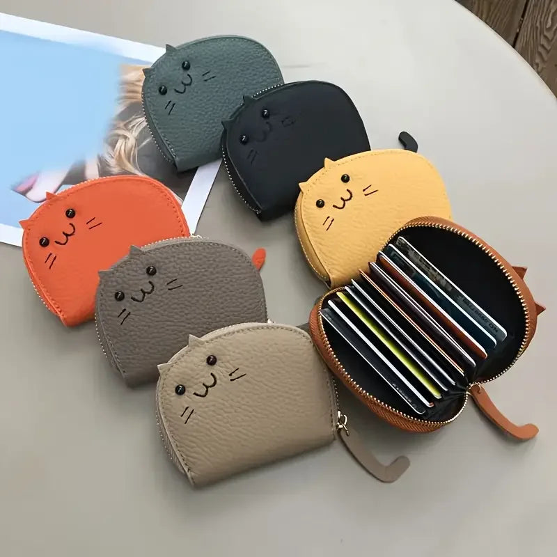 Cartoon Cat shaped Faux Leather Fashion Wallet-Catonomy-Catonomy