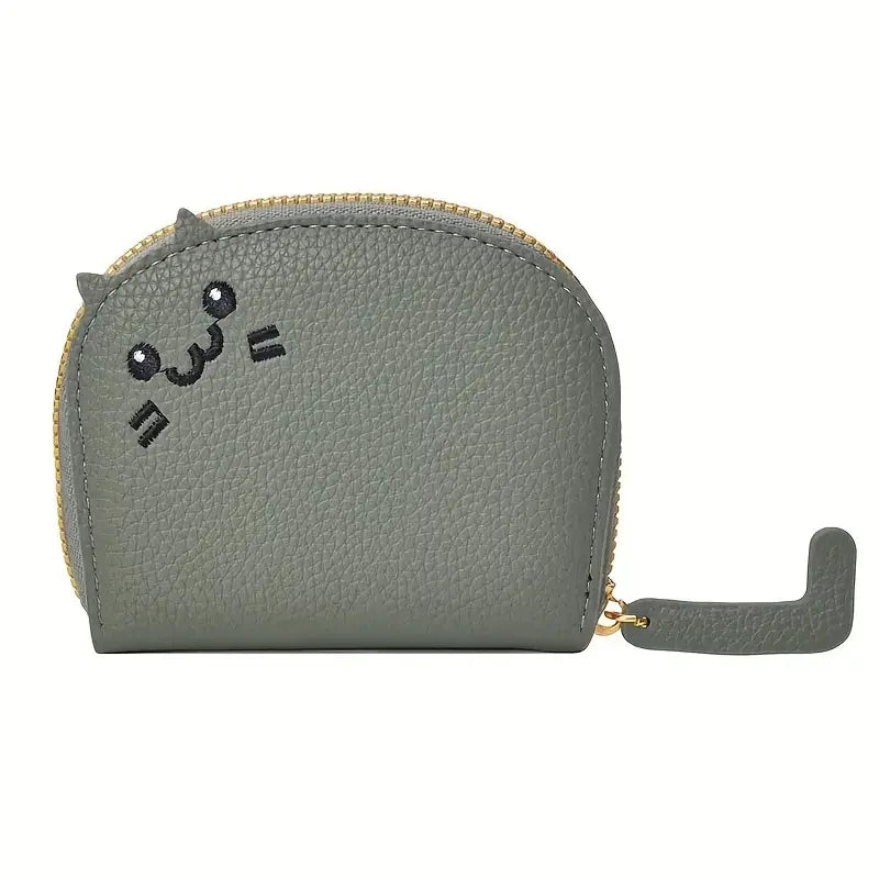 Cartoon Cat shaped Faux Leather Fashion Wallet-Catonomy-Green-Catonomy