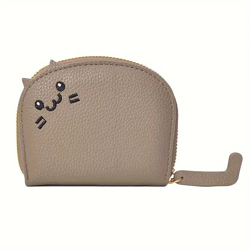 Cartoon Cat shaped Faux Leather Fashion Wallet-Catonomy-Khaki-Catonomy