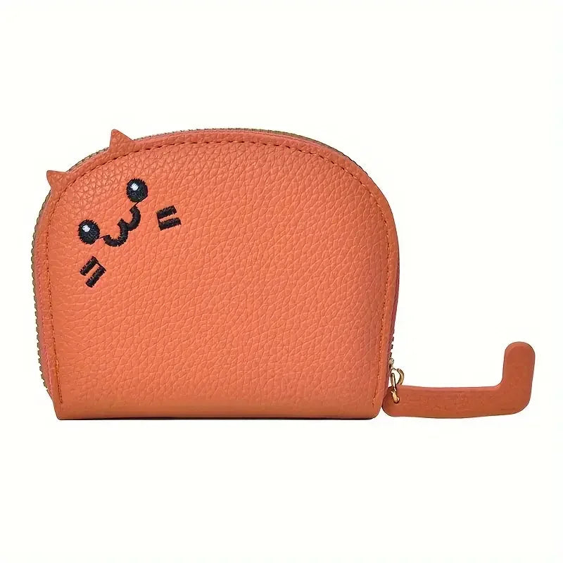 Cartoon Cat shaped Faux Leather Fashion Wallet-Catonomy-Orange-Catonomy