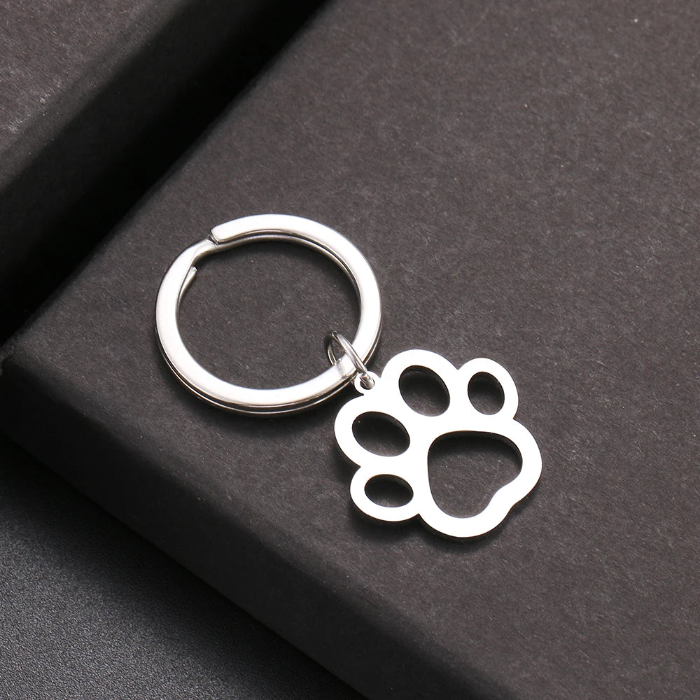 Cartoon Paw Silver Color Fashion keychain-Catonomy-Catonomy