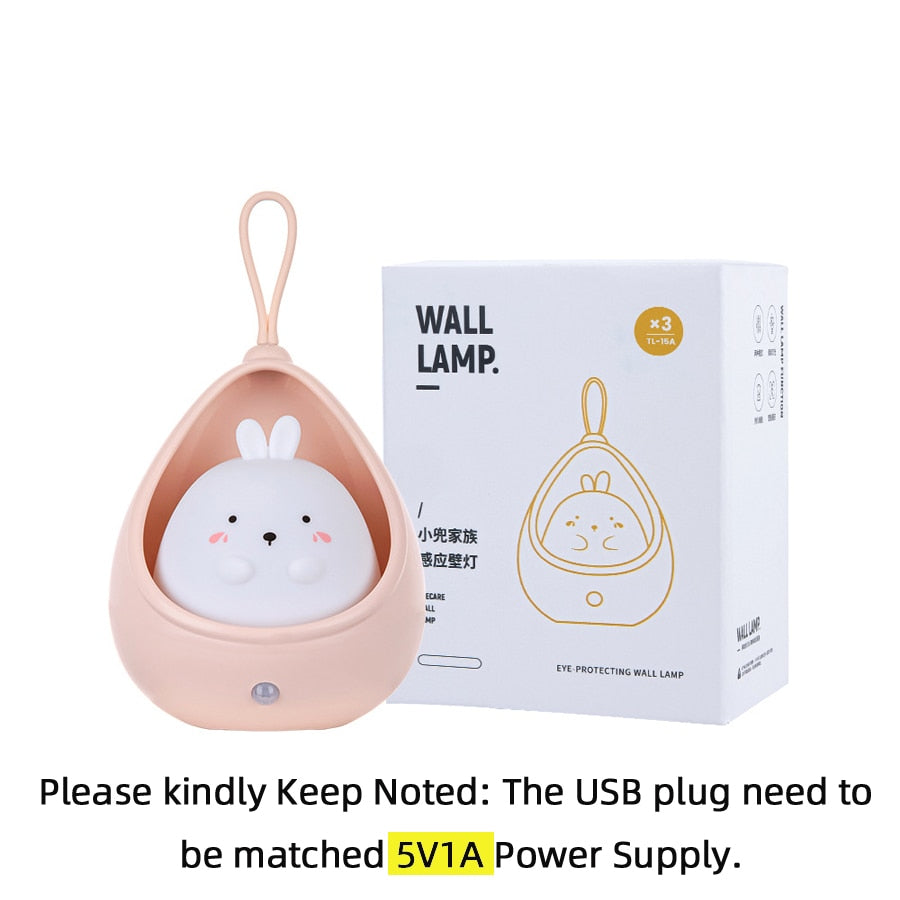 Cat And Rabbit Rechargeable Portable Night Light With Automatic Sensor-Catonomy-Catonomy