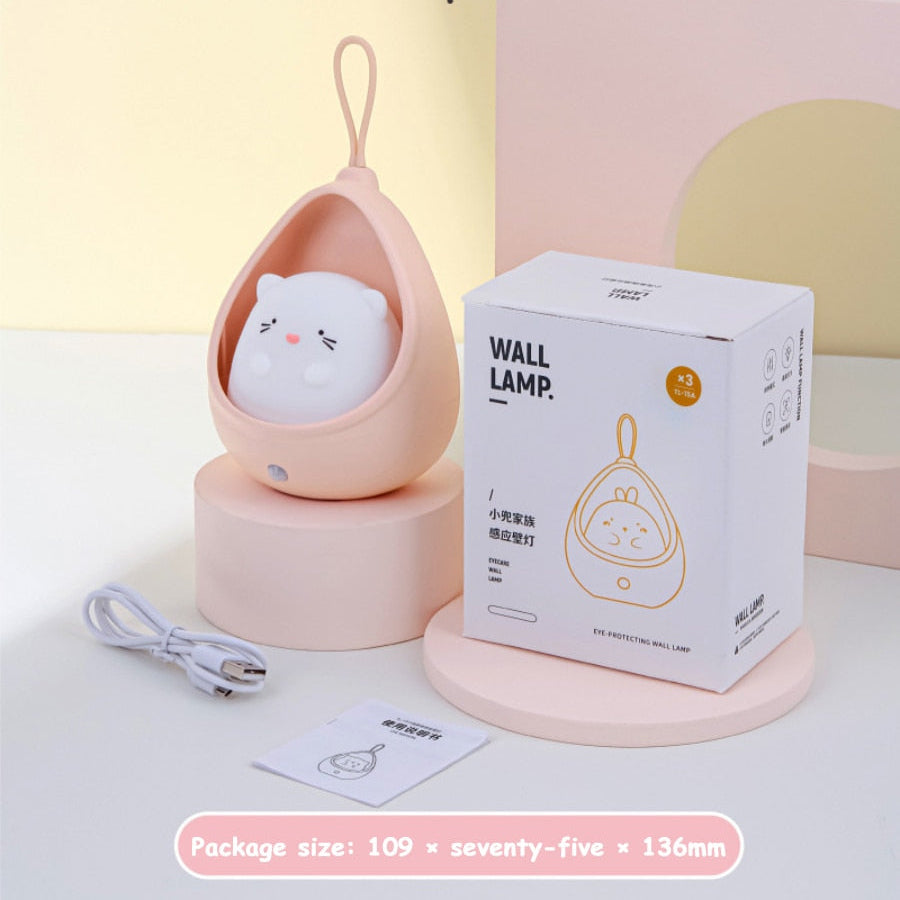 Cat And Rabbit Rechargeable Portable Night Light With Automatic Sensor-Catonomy-Catonomy