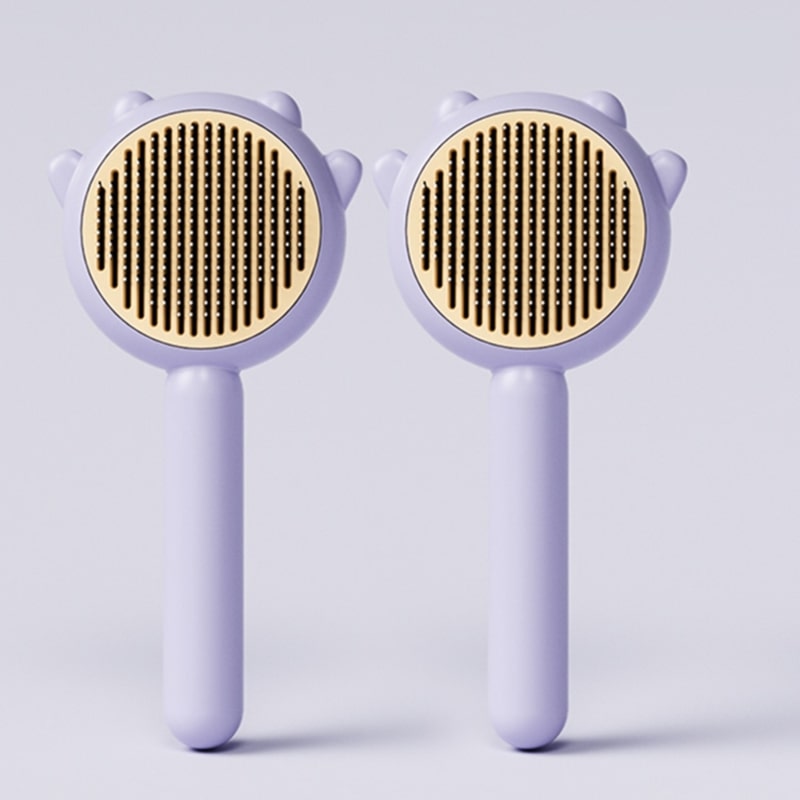 Cat Grooming Hair Removing Brush-Catonomy-2 Brushes - Purple-Catonomy