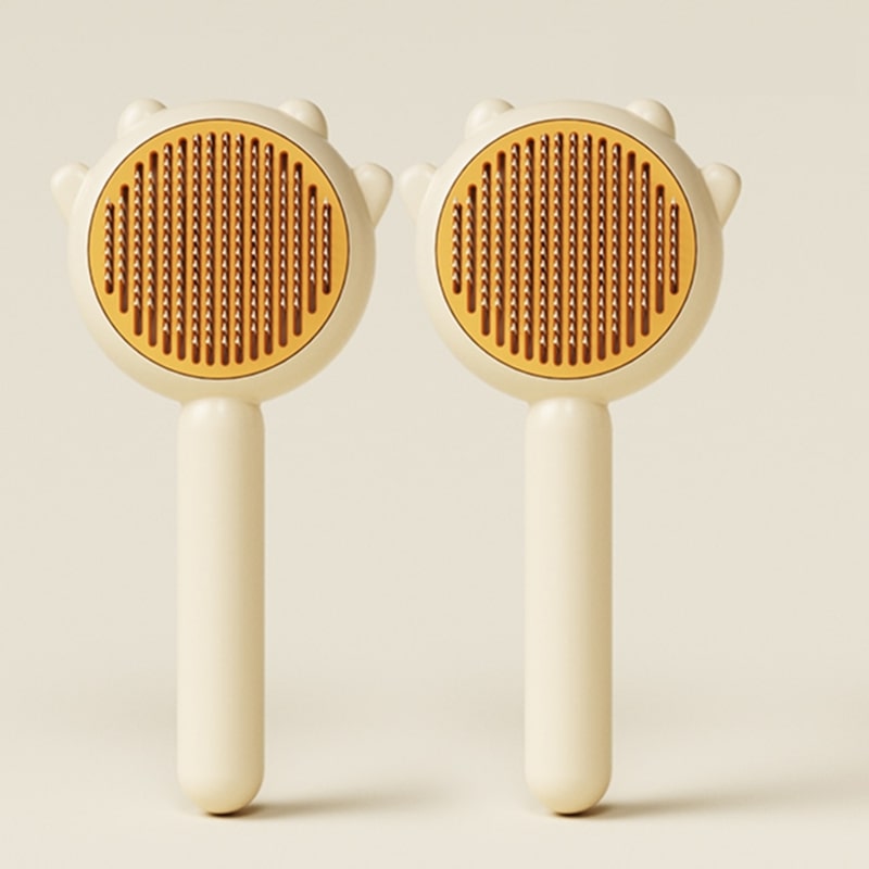 Cat Grooming Hair Removing Brush-Catonomy-2 Brushes - Yellow-Catonomy