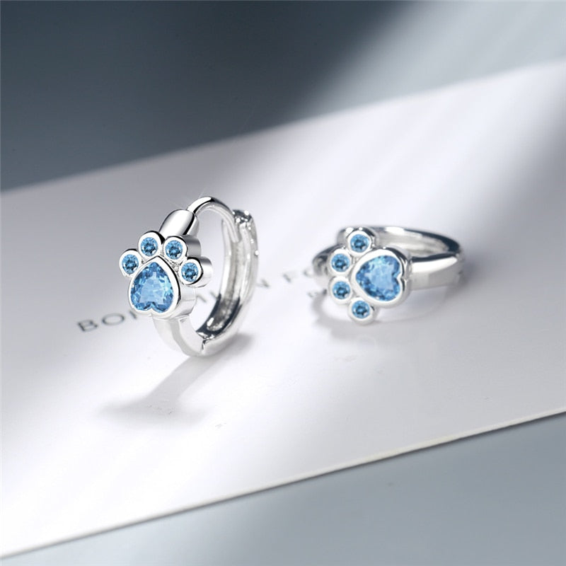 Cat Paw Zircon Earring-Catonomy-Catonomy