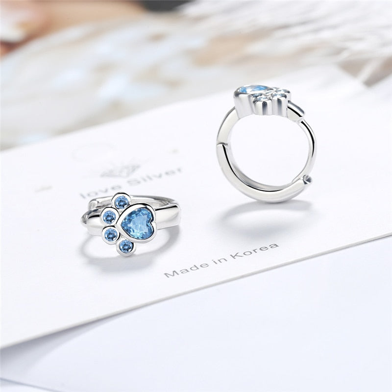 Cat Paw Zircon Earring-Catonomy-Catonomy