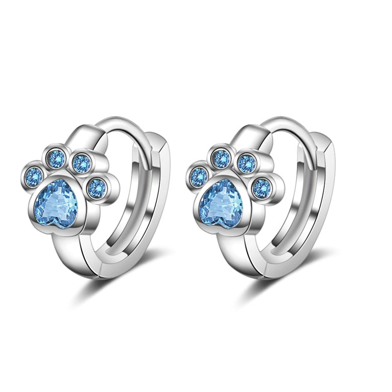 Cat Paw Zircon Earring-Catonomy-Catonomy