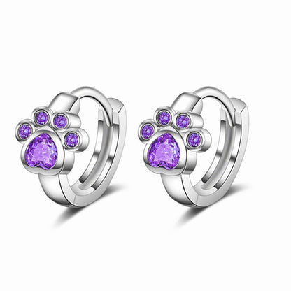 Cat Paw Zircon Earring-Catonomy-Catonomy
