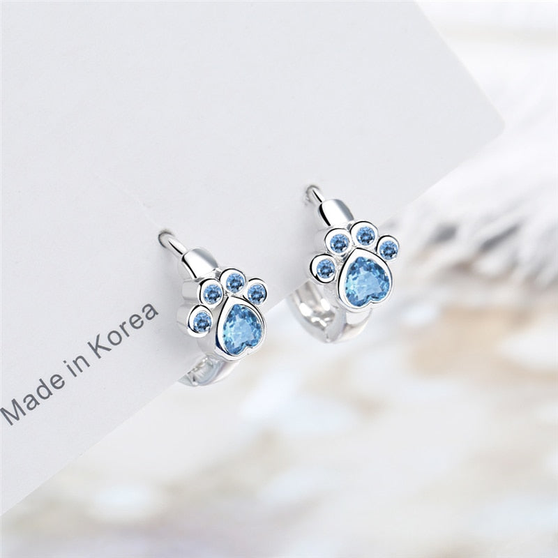Cat Paw Zircon Earring-Catonomy-Catonomy