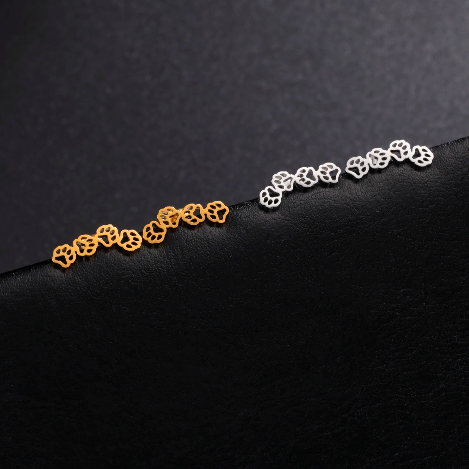 Cat Pawsprint Stainless Steel Earrings-Catonomy-Catonomy