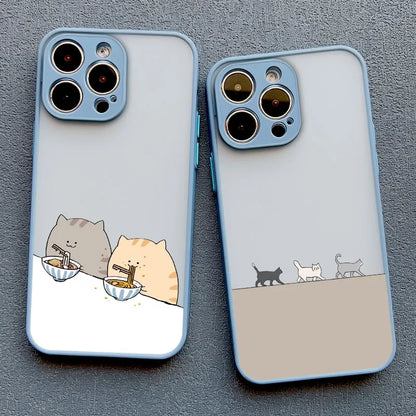 Cute Cartoon Cat Illustration iPhone Case-Catonomy-Catonomy