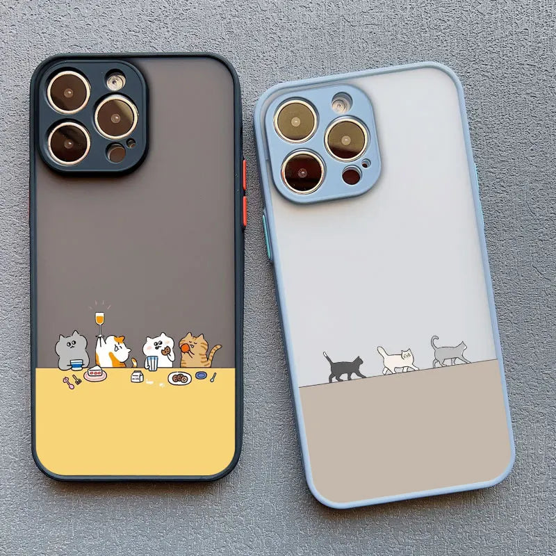 Cute Cartoon Cat Illustration iPhone Case-Catonomy-Catonomy