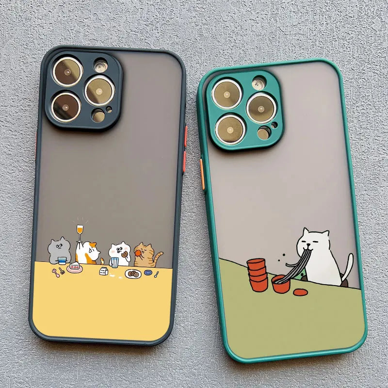 Cute Cartoon Cat Illustration iPhone Case-Catonomy-Catonomy