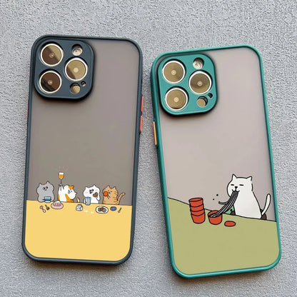 Cute Cartoon Cat Illustration iPhone Case-Catonomy-Catonomy