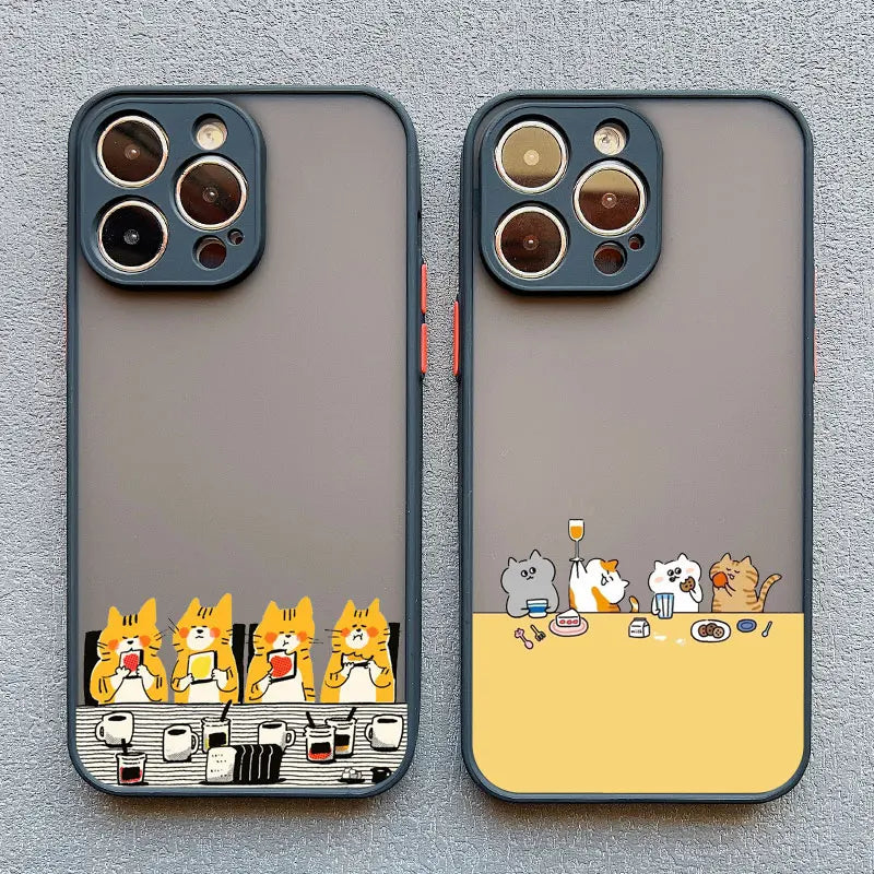 Cute Cartoon Cat Illustration iPhone Case-Catonomy-Catonomy