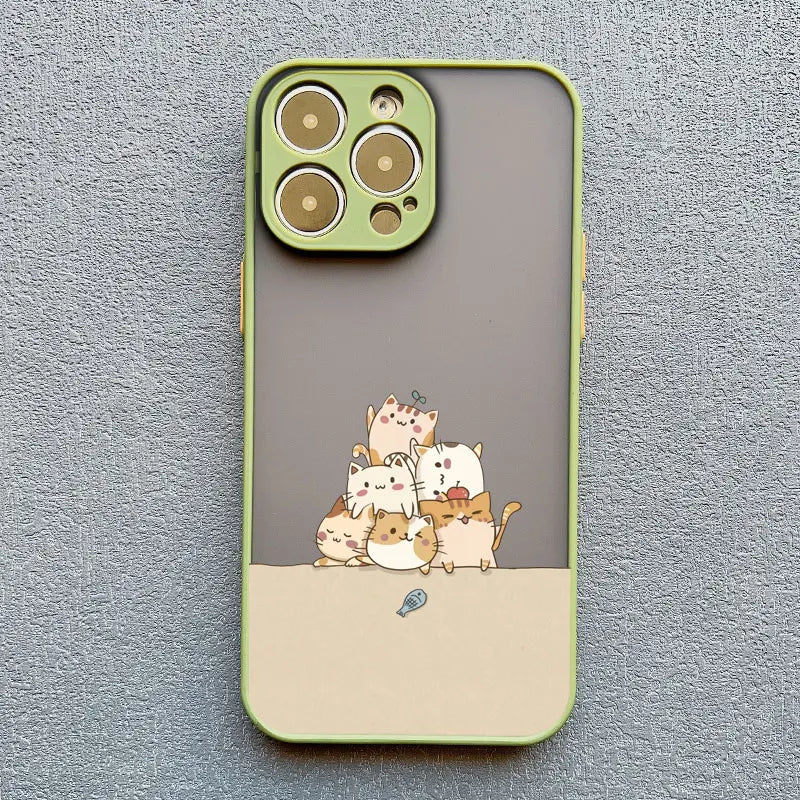 Cute Cartoon Cat Illustration iPhone Case-Catonomy-Pile Of Cats-For iPhone 16 Pro Max-Catonomy