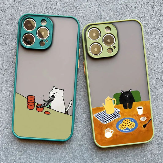 Cute Cartoon Cat Illustration iPhone Case-Catonomy-Catonomy