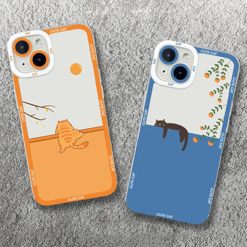 Cute Cartoon Cat iPhone Case-Catonomy-Catonomy