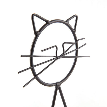 Cute Cat Iron Table Flowers Vases-Catonomy-Catonomy