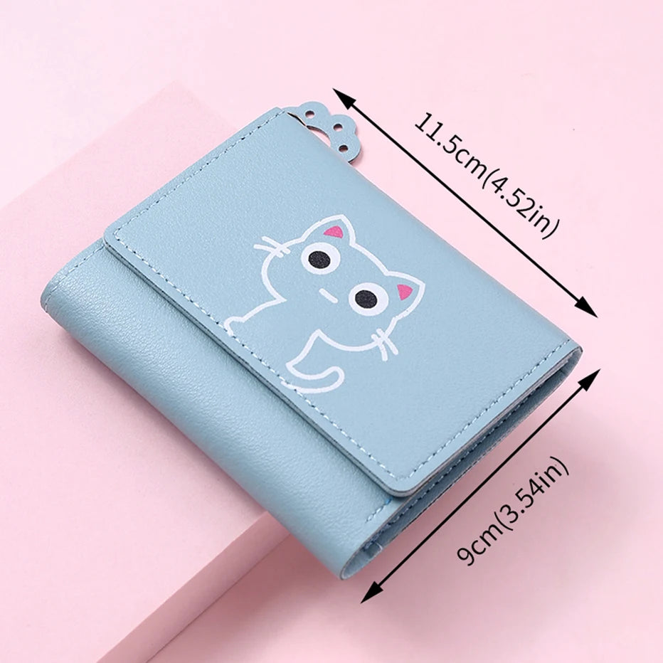 Cute Cat with Paw Zipper Fashion Women's Wallet-Catonomy-Catonomy