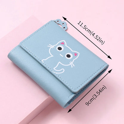 Cute Cat with Paw Zipper Fashion Women's Wallet-Catonomy-Catonomy
