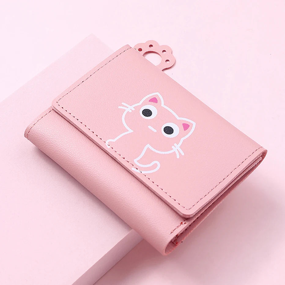 Cute Cat with Paw Zipper Fashion Women's Wallet-Catonomy-Catonomy