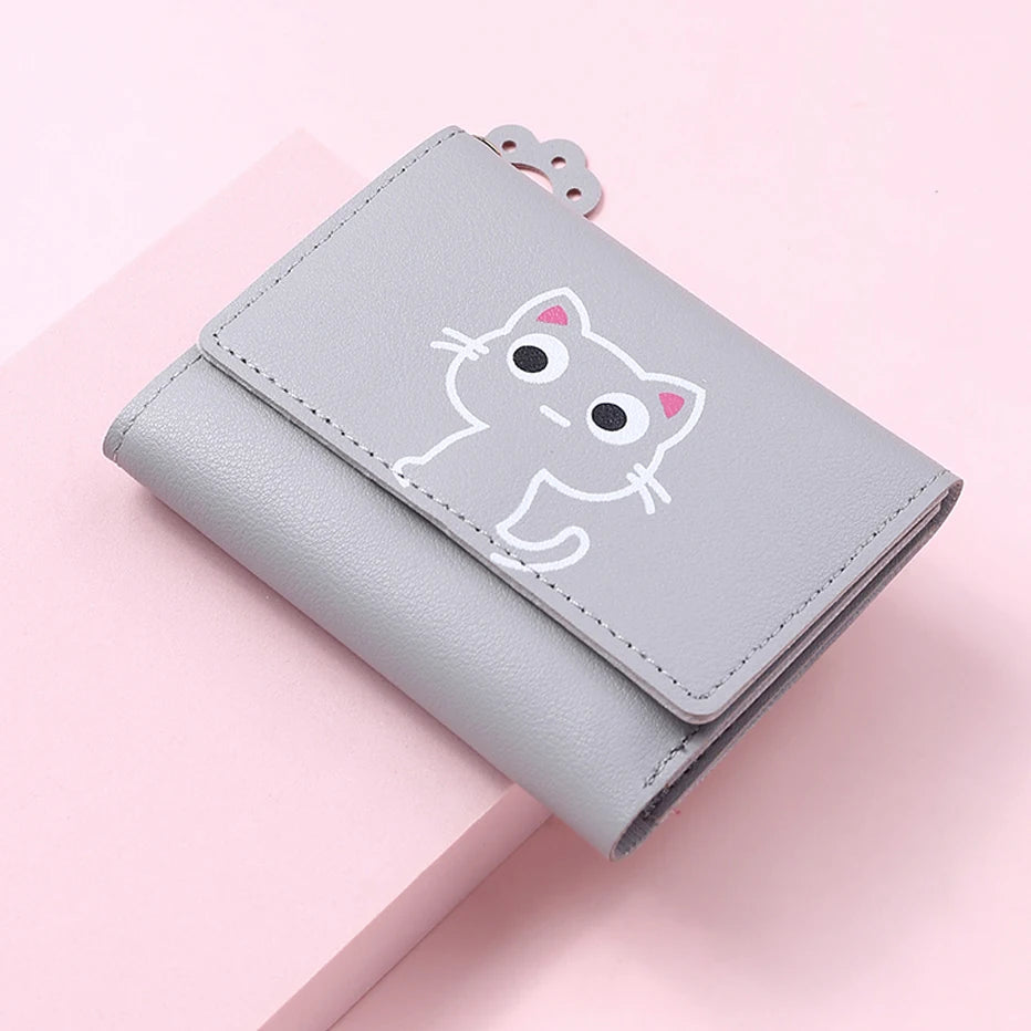 Cute Cat with Paw Zipper Fashion Women's Wallet-Catonomy-Catonomy