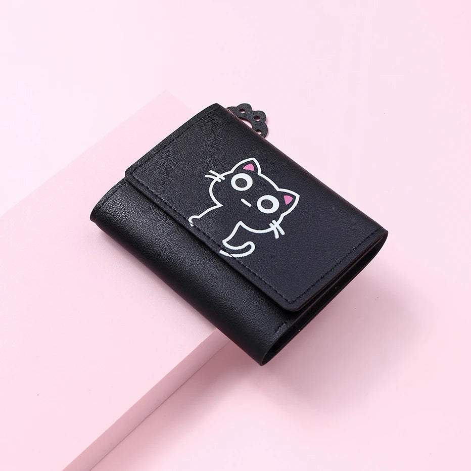 Cute Cat with Paw Zipper Fashion Women's Wallet-Catonomy-Catonomy