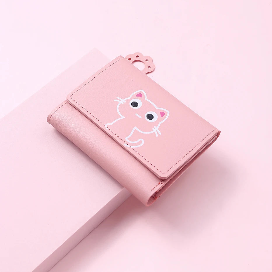 Cute Cat with Paw Zipper Fashion Women's Wallet-Catonomy-Catonomy