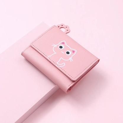 Cute Cat with Paw Zipper Fashion Women's Wallet-Catonomy-Catonomy