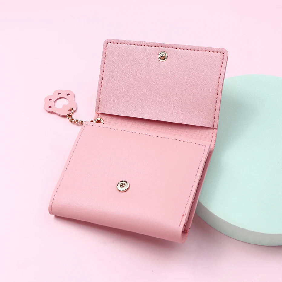 Cute Cat with Paw Zipper Fashion Women's Wallet-Catonomy-Catonomy