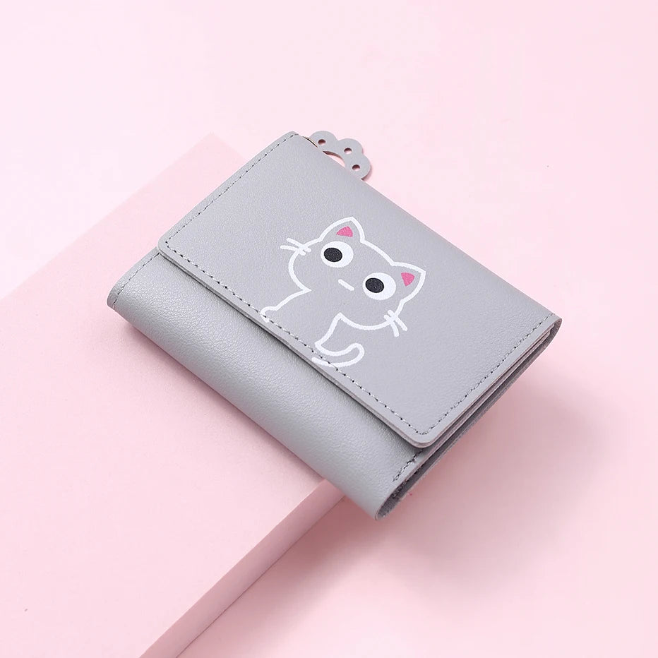 Cute Cat with Paw Zipper Fashion Women's Wallet-Catonomy-Catonomy