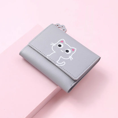 Cute Cat with Paw Zipper Fashion Women's Wallet-Catonomy-Catonomy