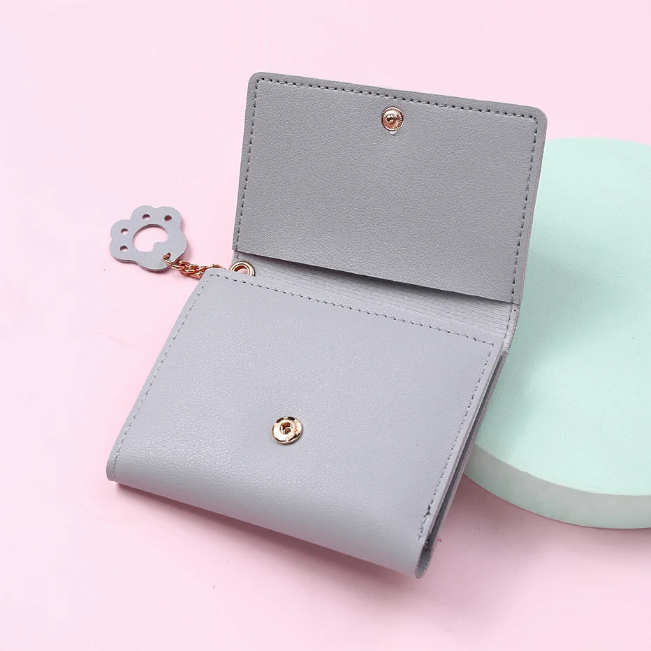 Cute Cat with Paw Zipper Fashion Women's Wallet-Catonomy-Catonomy