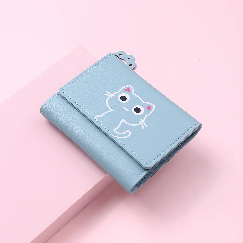 Cute Cat with Paw Zipper Fashion Women's Wallet-Catonomy-Catonomy