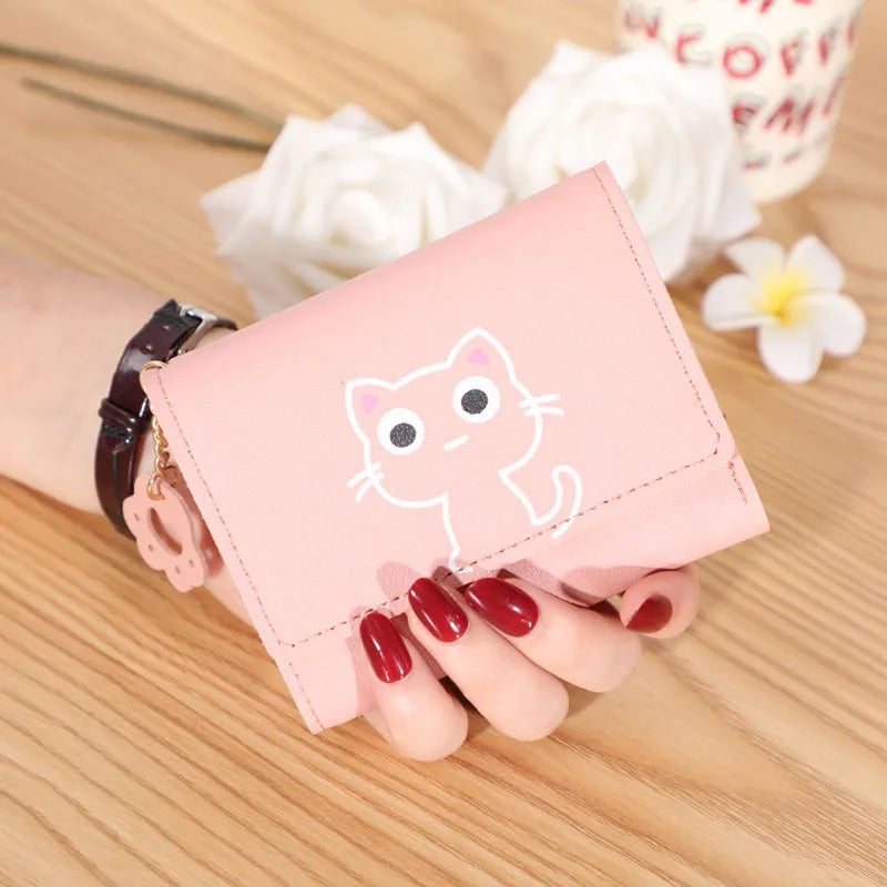 Cute Cat with Paw Zipper Fashion Women's Wallet-Catonomy-Pink-Catonomy