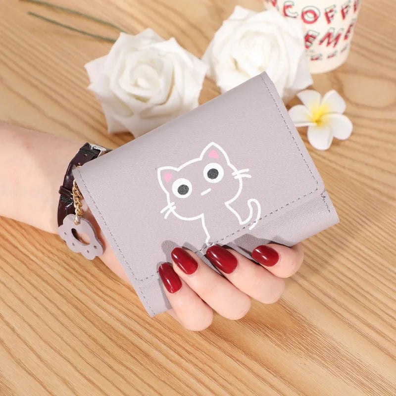 Cute Cat with Paw Zipper Fashion Women's Wallet-Catonomy-Purple-Catonomy