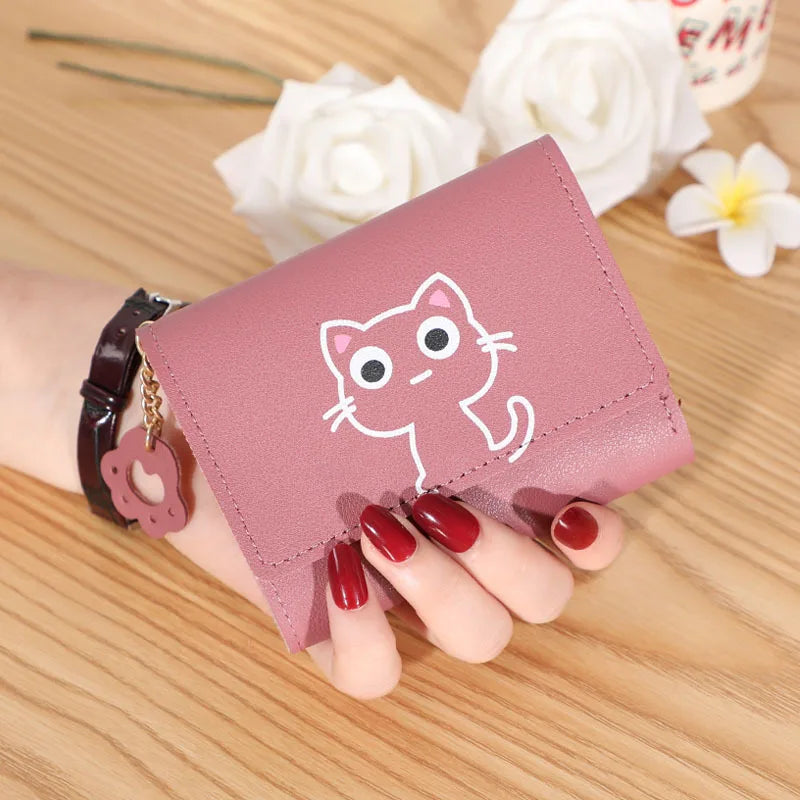 Cute Cat with Paw Zipper Fashion Women's Wallet-Catonomy-Rose-Catonomy