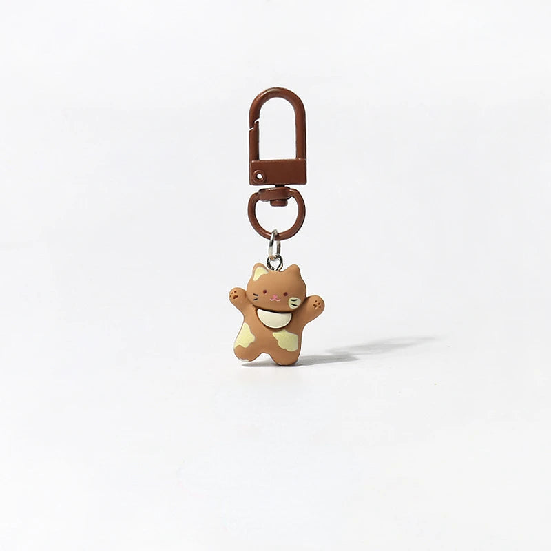 Cute Happy Cat Keychain Backpack Pendant-Catonomy-Brown Cat-Catonomy