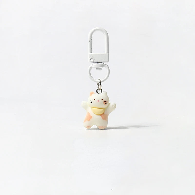 Cute Happy Cat Keychain Backpack Pendant-Catonomy-White Cat-Catonomy