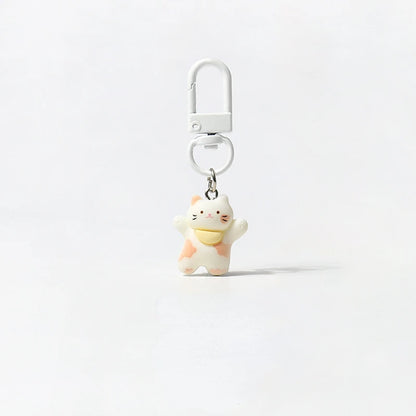 Cute Happy Cat Keychain Backpack Pendant-Catonomy-White Cat-Catonomy