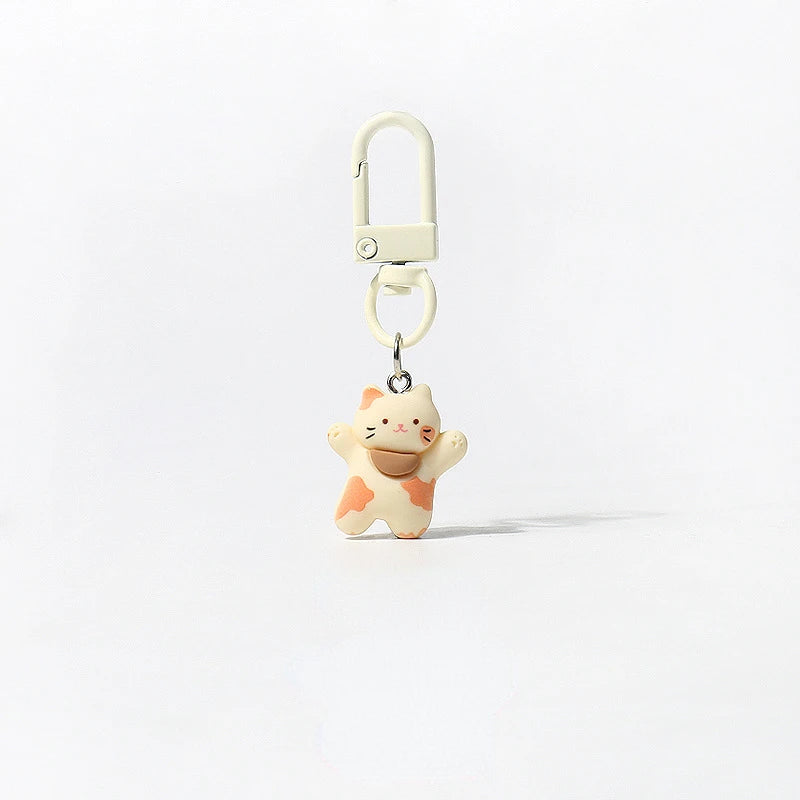 Cute Happy Cat Keychain Backpack Pendant-Catonomy-Yellow Cat-Catonomy